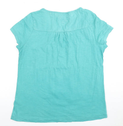 Womens UK Size 12 Debenhams Blue Basic T-Shirt