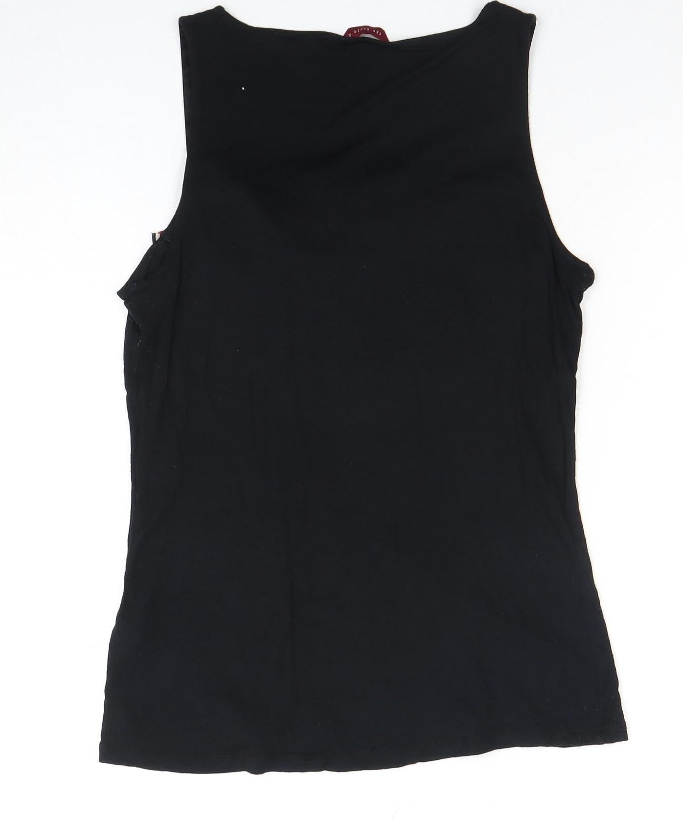 Womens UK Size 10 Ted Baker Black Basic Tank