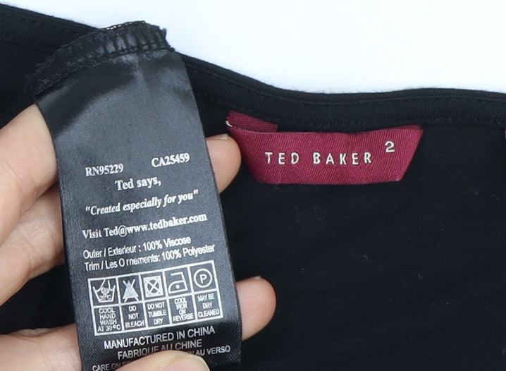 Womens UK Size 10 Ted Baker Black Basic Tank