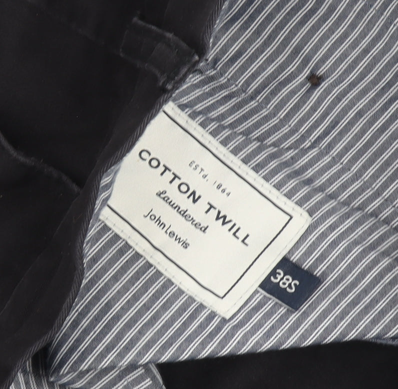 John Lewis Men's Black Chino Trousers 38S
