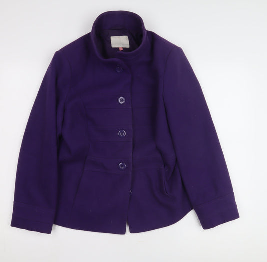 John Lewis Women Purple Wool Jacket Size 14
