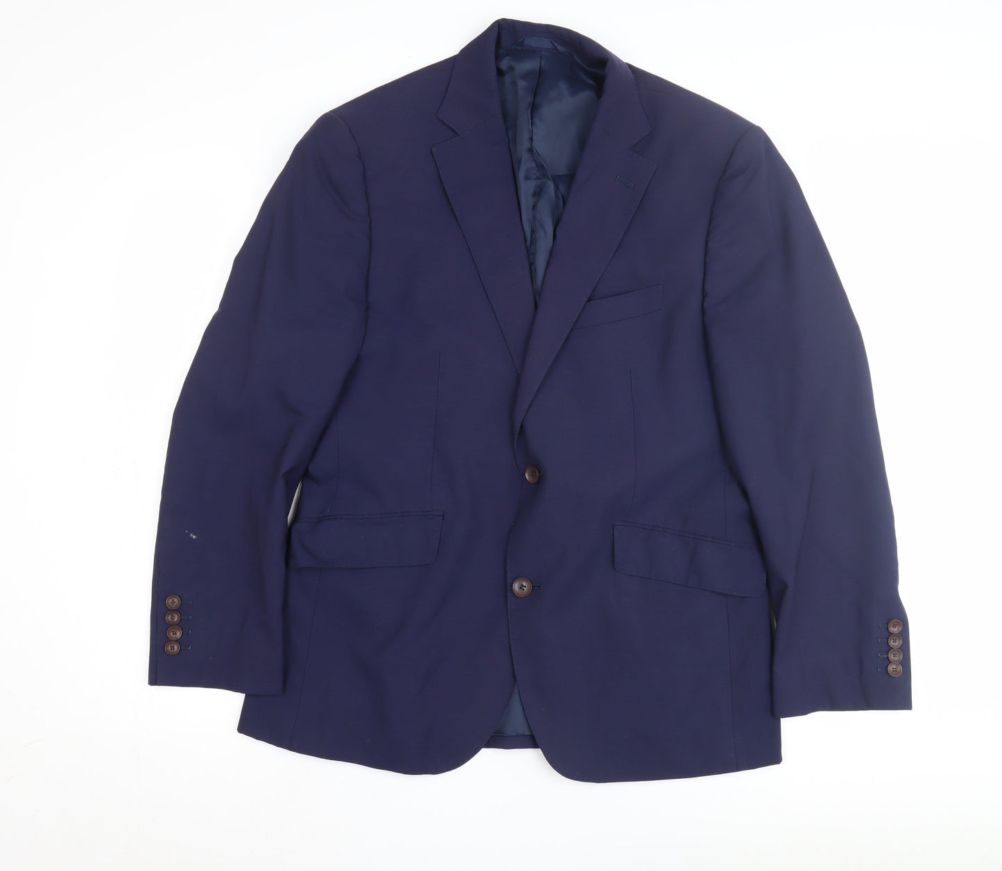 Llanfico Men's Blue Wool Blazer Size UK 40 Formal Jacket