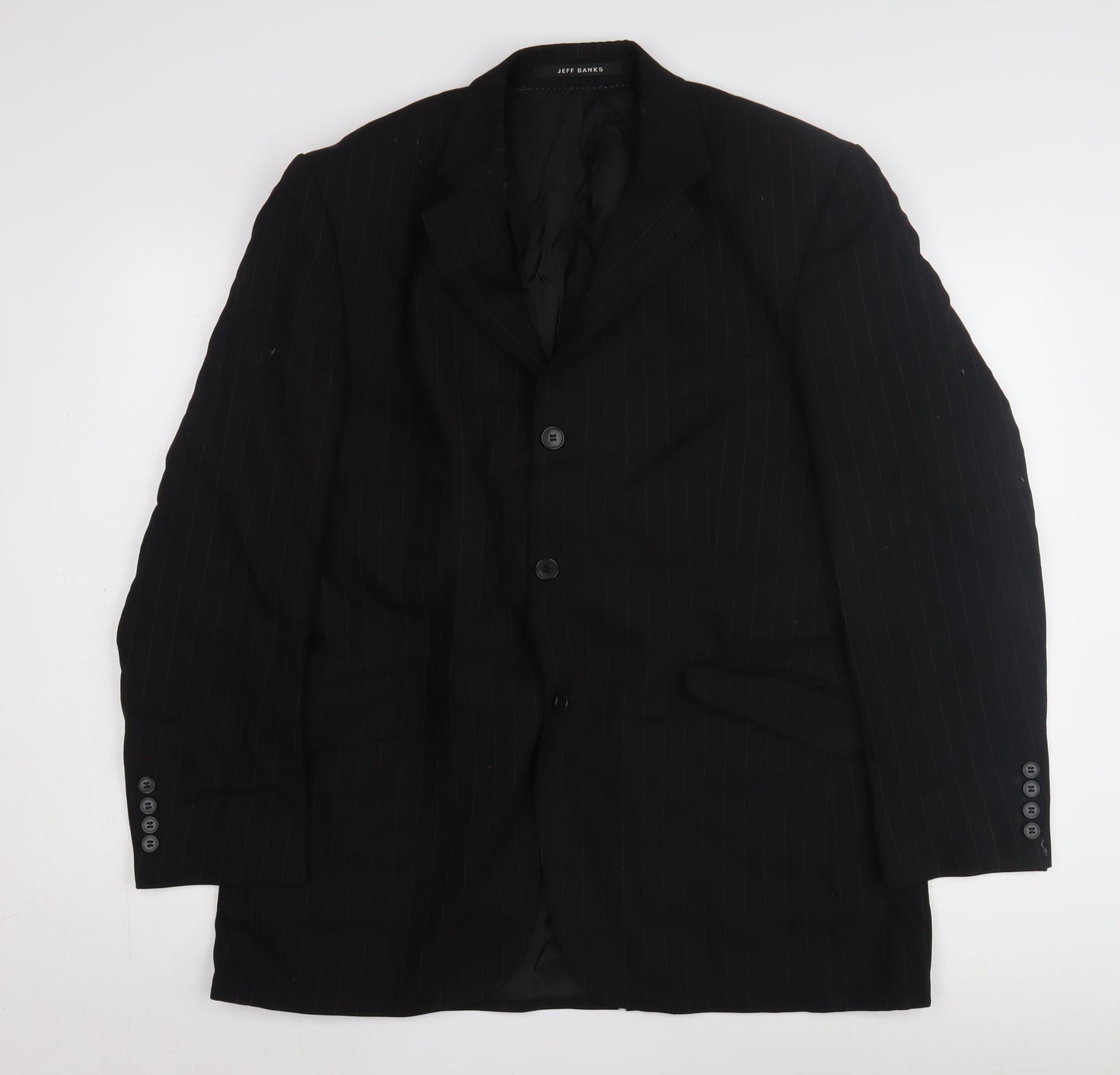 Mens UK Size 42 Jeff Banks Regular Blue Suit Jacket