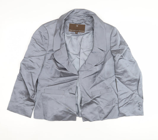 Fenn Wright Manson Women's Grey Button Blazer Size 12