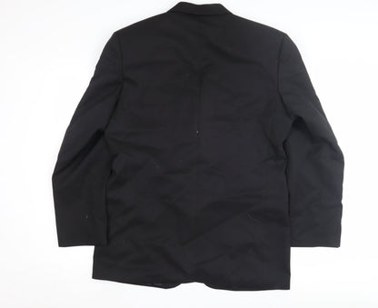 Mens UK Size 40 Moss Bros Regular Black Suit Jacket