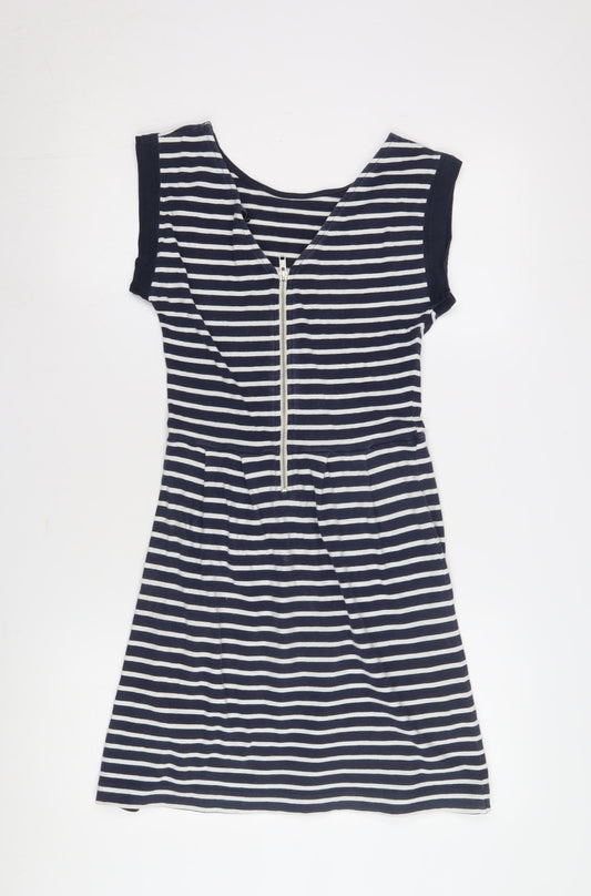French Connection Women's Blue Striped Dress Size 8