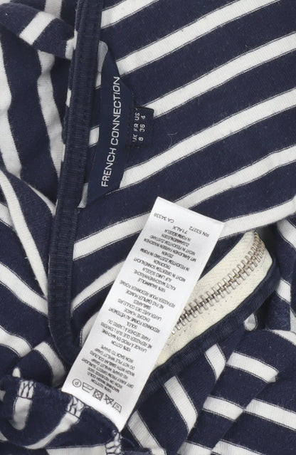 French Connection Women's Blue Striped Dress Size 8