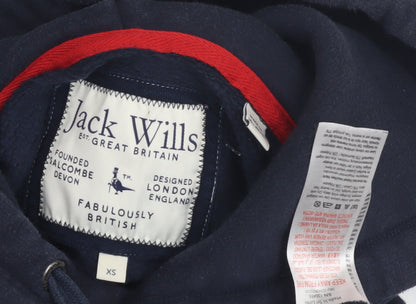 Mens UK Size XS Jack Wills Blue Pullover Hoodie