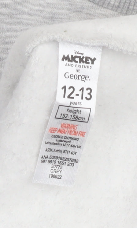George Girls Grey Minnie Mouse Sweatshirt, 12-13 Years