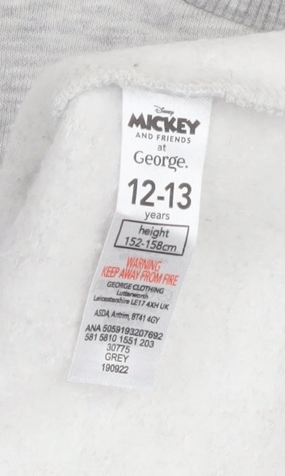 George Girls Grey Minnie Mouse Sweatshirt, 12-13 Years