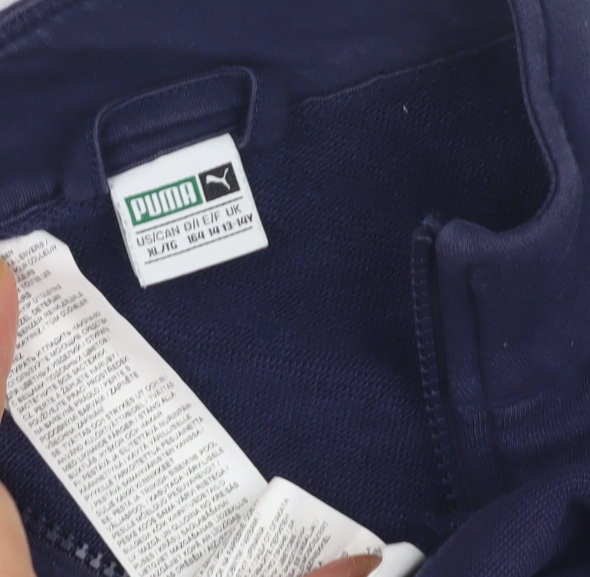Puma Boys Blue XL Track Jacket with Logo Accents