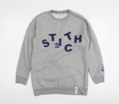 Womens UK Size S Disney Grey Pullover Sweatshirt
