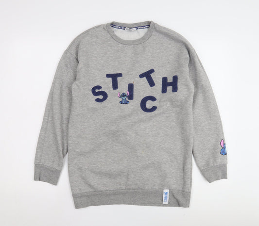 Womens UK Size S Disney Grey Pullover Sweatshirt