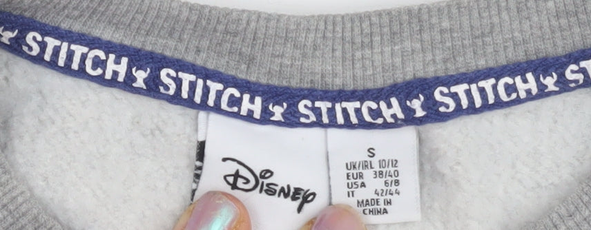 Womens UK Size S Disney Grey Pullover Sweatshirt
