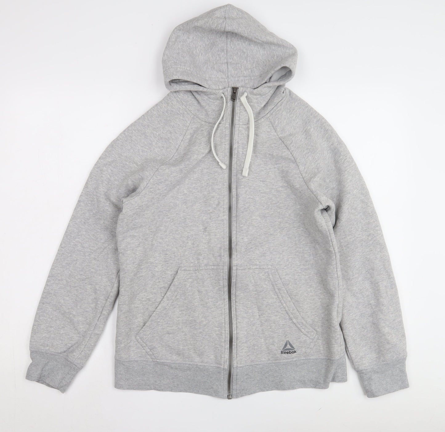 Reebok Unisex Grey Full Zip Hoodie, Size M