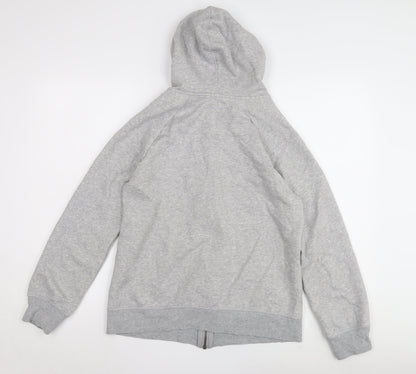 Reebok Unisex Grey Full Zip Hoodie, Size M