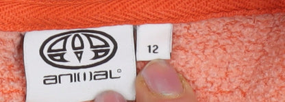 Animal Women's Orange Pullover Hoodie Size 12