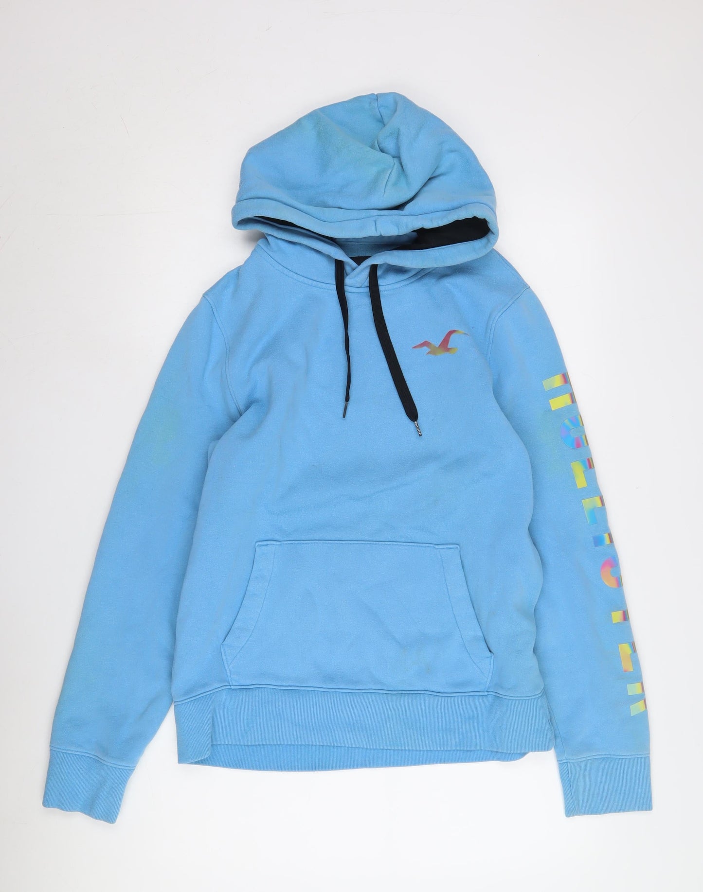 Hollister Blue Unisex Pullover Hoodie M - Casual & Trendy