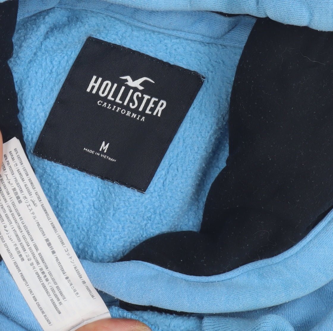 Hollister Blue Unisex Pullover Hoodie M - Casual & Trendy