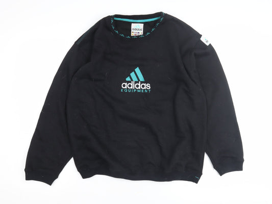 Adidas Women's Black Sweatshirt M Cotton Blend