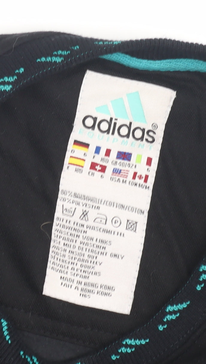 Adidas Women's Black Sweatshirt M Cotton Blend