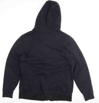 Lonsdale Unisex Black Full Zip Hoodie Size 14