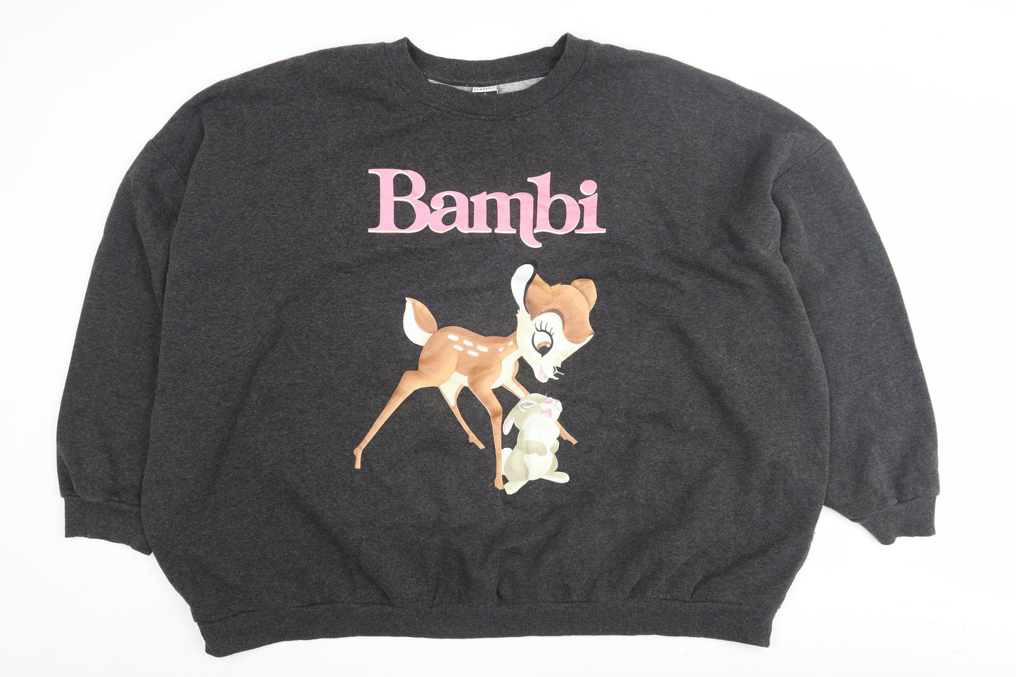 Unisex Adults UK Size 24 Disney at George Black Pullover Sweatshirt