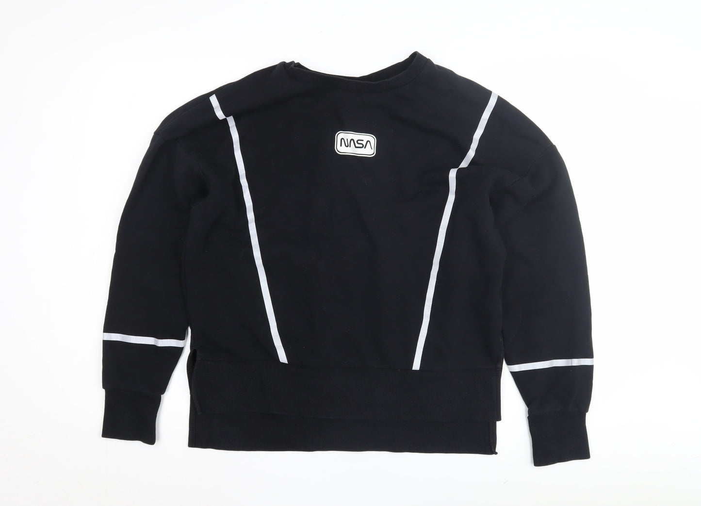 Unisex Adults UK Size XS NASA Black Pullover Sweatshirt