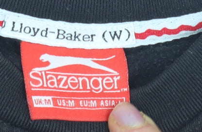 Mens UK Size M Slazenger Black Pullover Sweatshirt