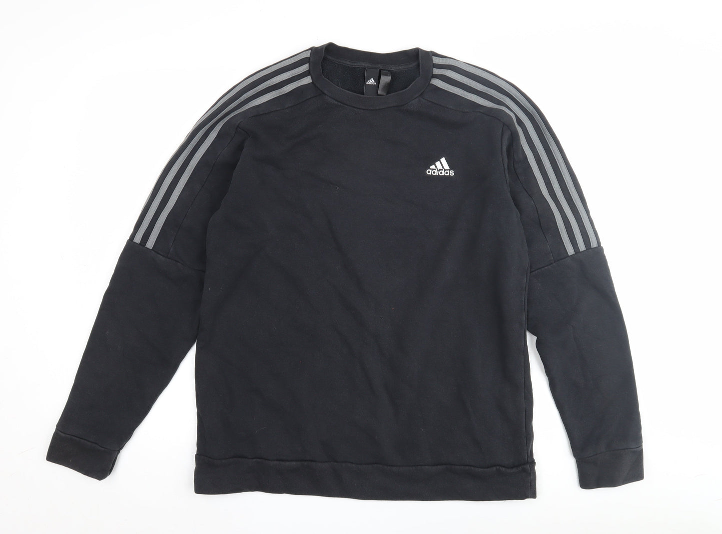 Adidas Men's Black Pullover Sweatshirt, Logo, Size M