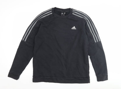 Adidas Men's Black Pullover Sweatshirt, Logo, Size M