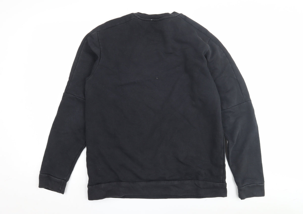 Mens UK Size M adidas Black Pullover Sweatshirt