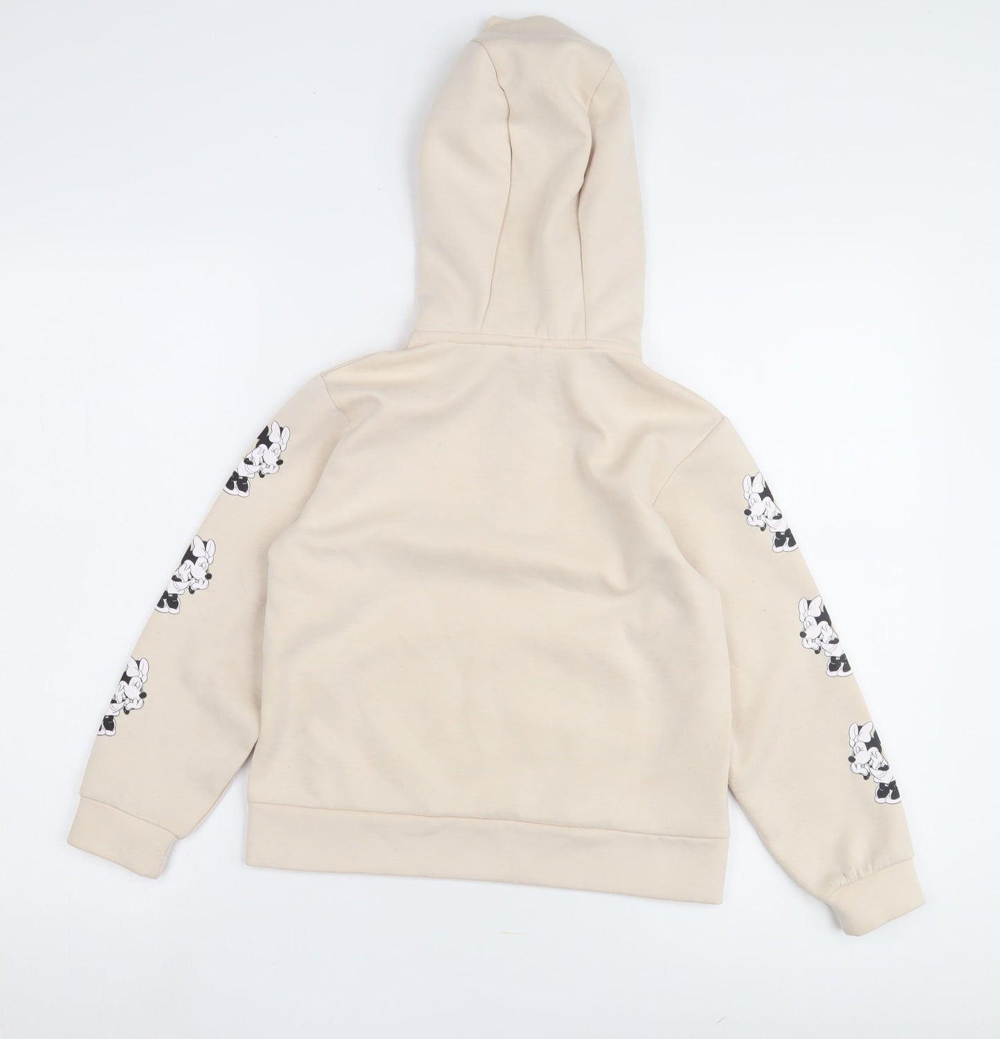 Zara Girls Beige Minnie Mouse Hoodie Size 8 Years