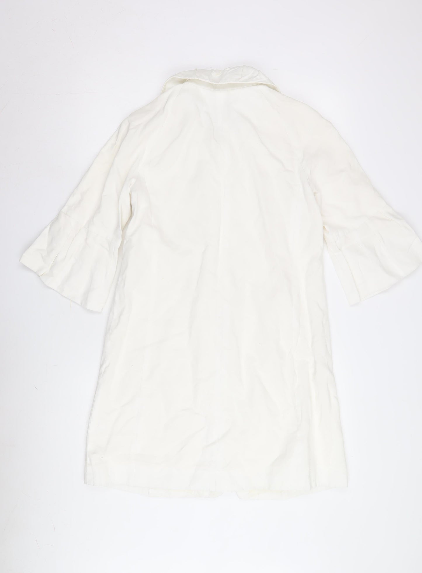 Womens UK Size 10 Oasis White Overcoat