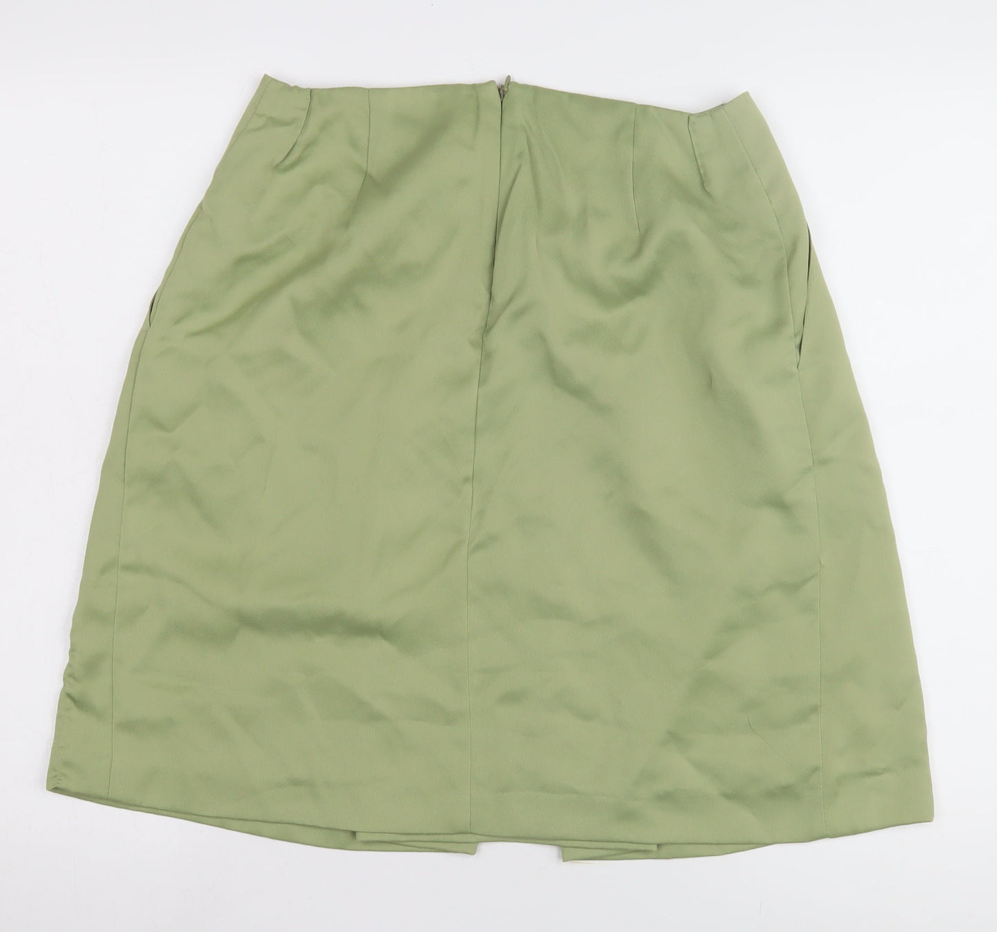 Next Women's Green Pleated Skirt UK Size 12 Casual