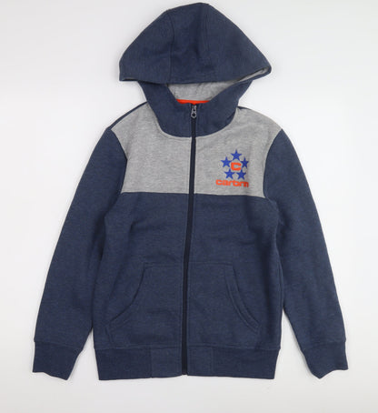 Carbrini Boys Blue Grey Full Zip Hoodie 12-13 Years
