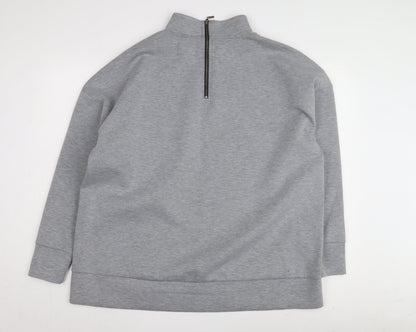 Next Grey Women's Sweatshirt, Size 7, Casual High Neck