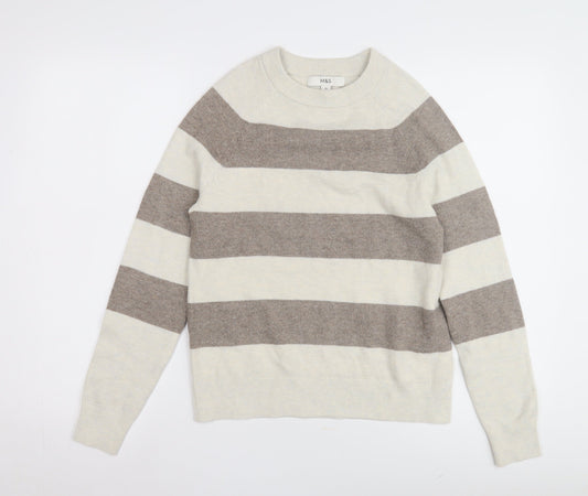Womens UK Size XS Marks and Spencer Beige Pullover Jumper