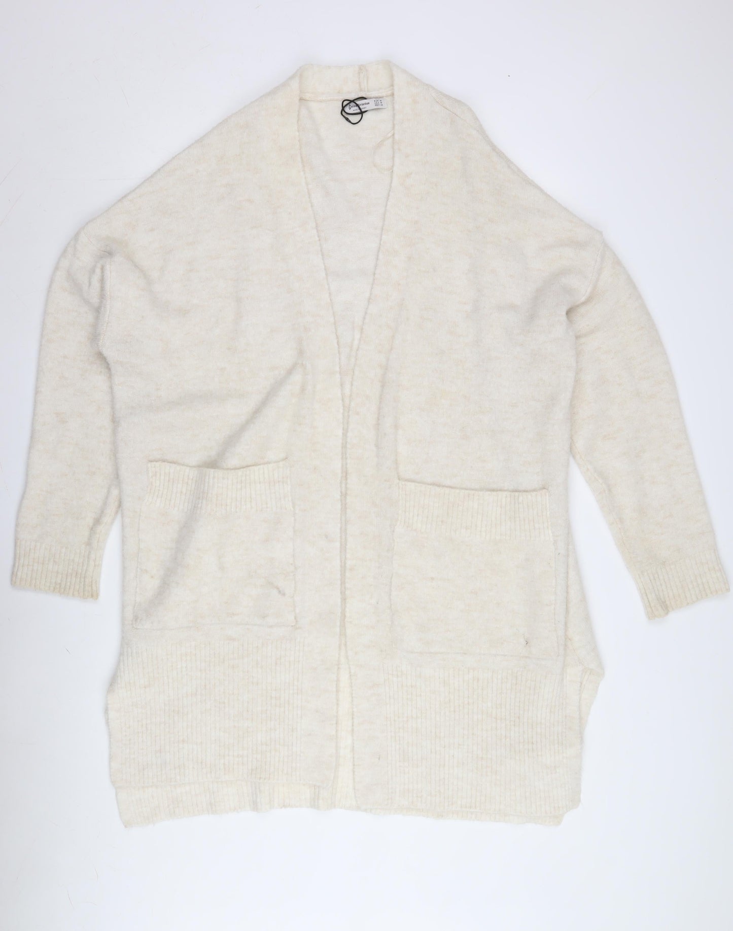 Womens UK Size 12 Stradivarius Ivory Cardigan Jumper