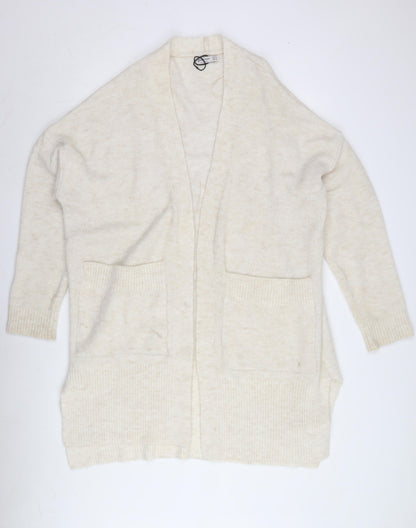 Womens UK Size 12 Stradivarius Ivory Cardigan Jumper