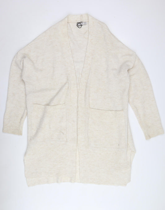 Womens UK Size 12 Stradivarius Ivory Cardigan Jumper