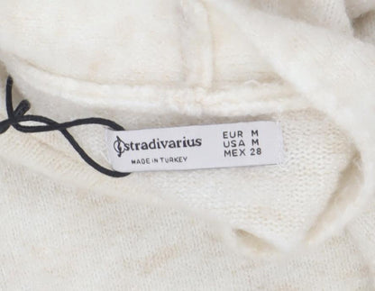 Womens UK Size 12 Stradivarius Ivory Cardigan Jumper