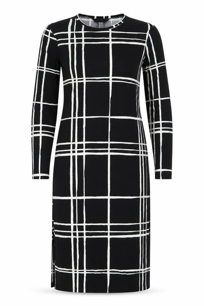 New Look Women's Black Check Dress Size 6