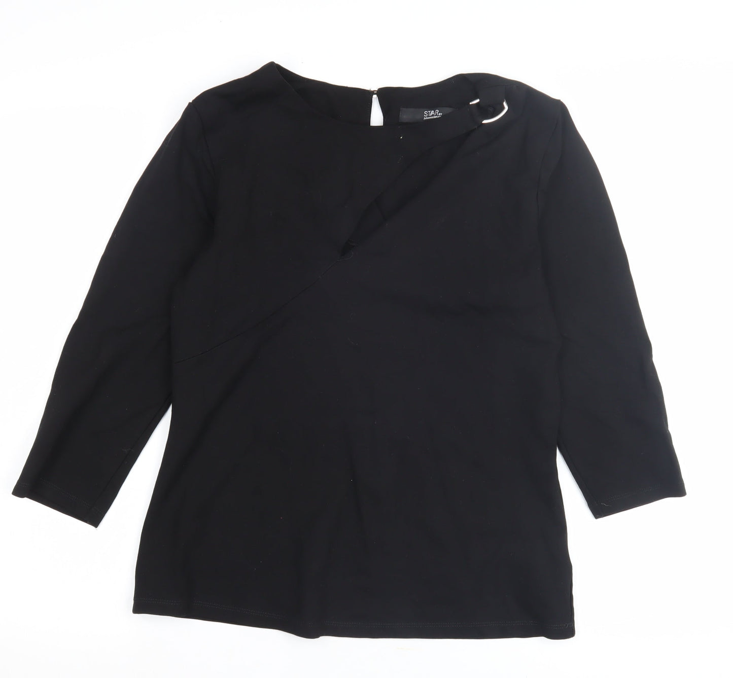 Womens UK Size 16 Star by Julien Macdonald Black Basic Blouse