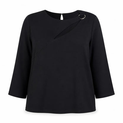 Womens UK Size 16 Star by Julien Macdonald Black Basic Blouse