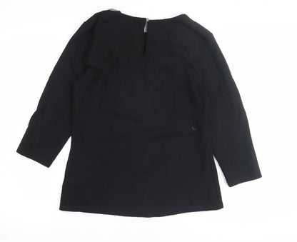 Womens UK Size 16 Star by Julien Macdonald Black Basic Blouse