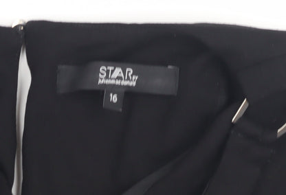 Womens UK Size 16 Star by Julien Macdonald Black Basic Blouse