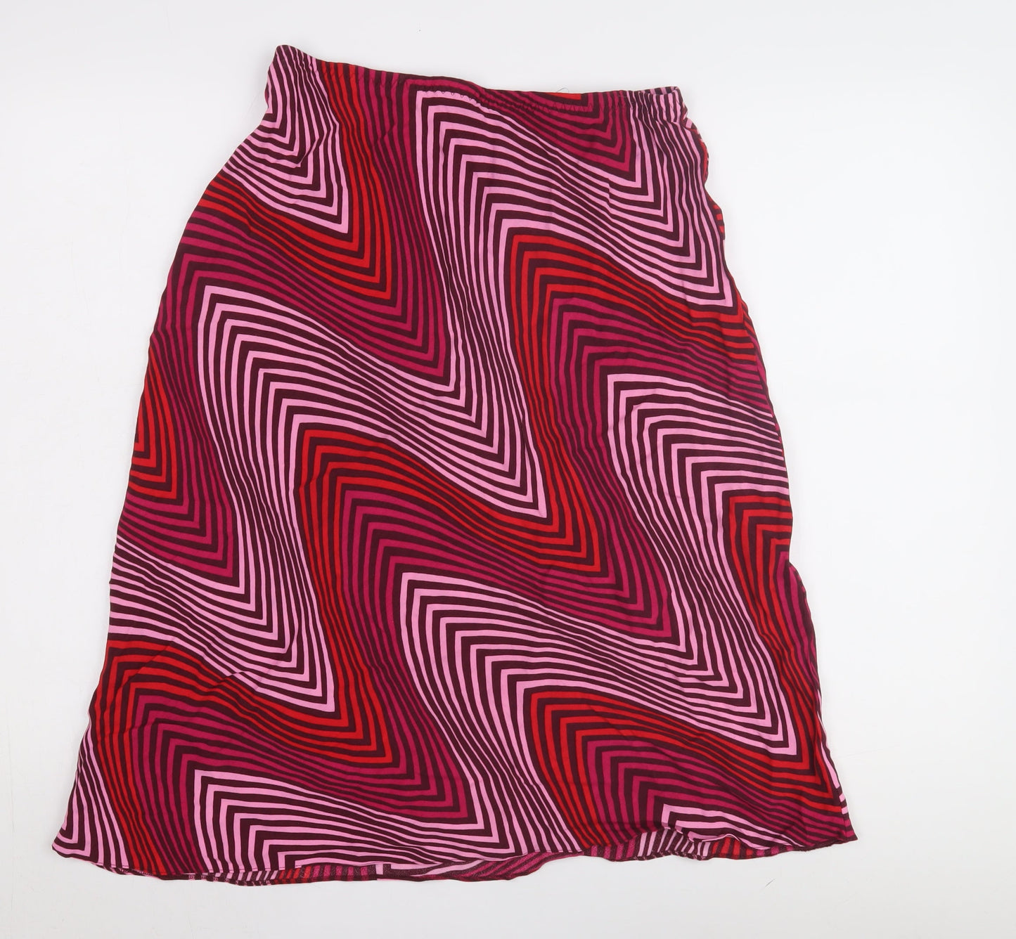 Marks & Spencer Womens Red Geometric Skirt Size 14