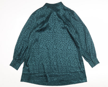Yours Women's Green Animal Print Dress Size 16