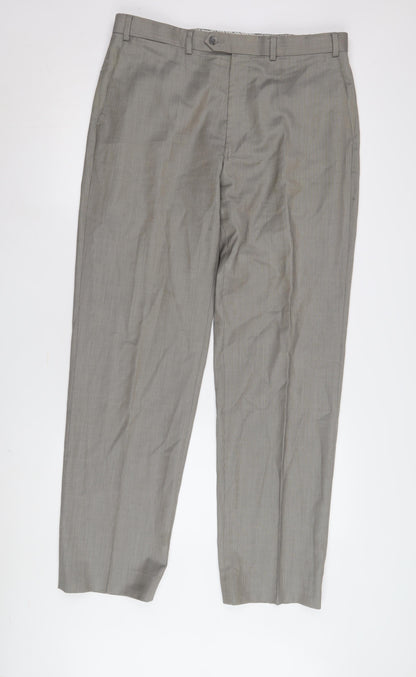 Marks and Spencer Men's Trousers, Size 34, Wool Blend
